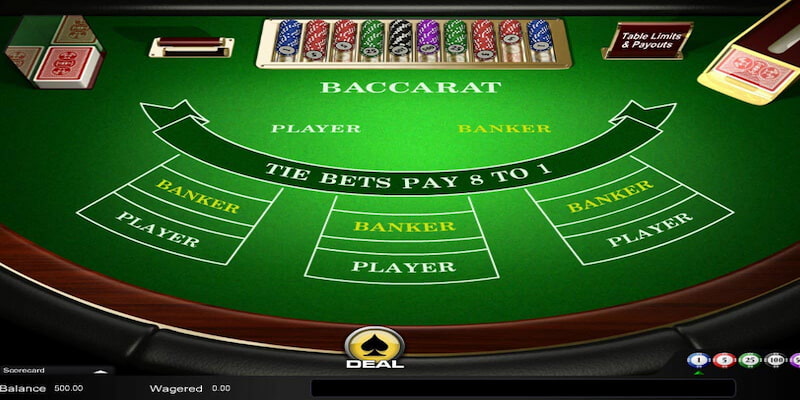 Bàn chơi game Baccarat online đa dạng